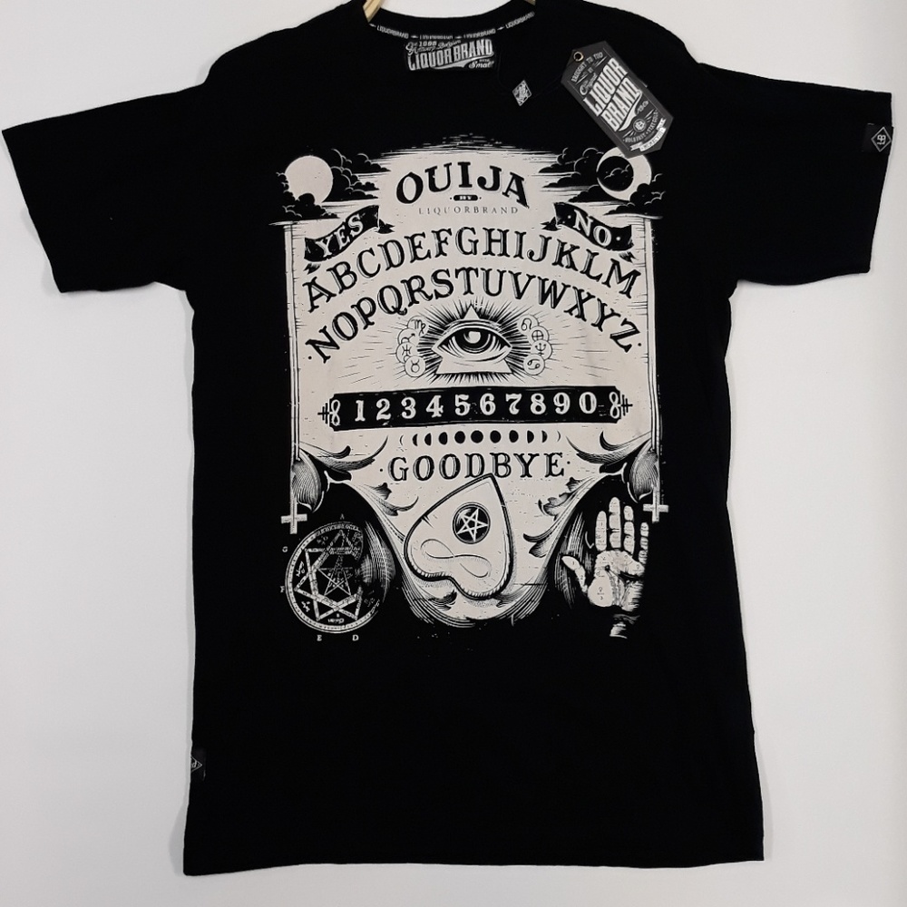 Liquor Brand Ouija table tshirt